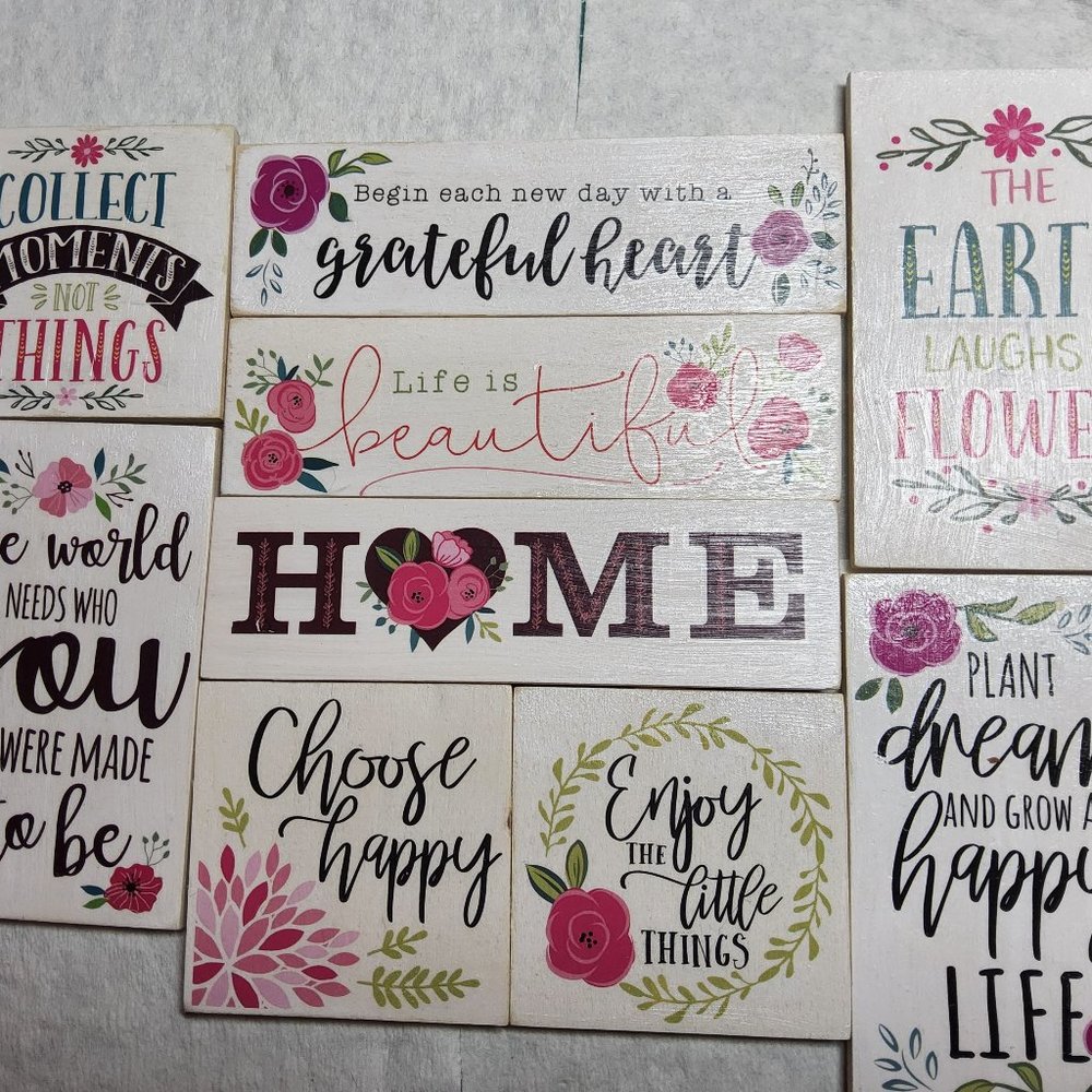 NWOT   Handmade Inspirational Magnet Set